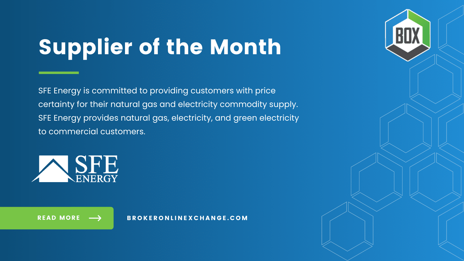 June Supplier of the Month - SFE Energy